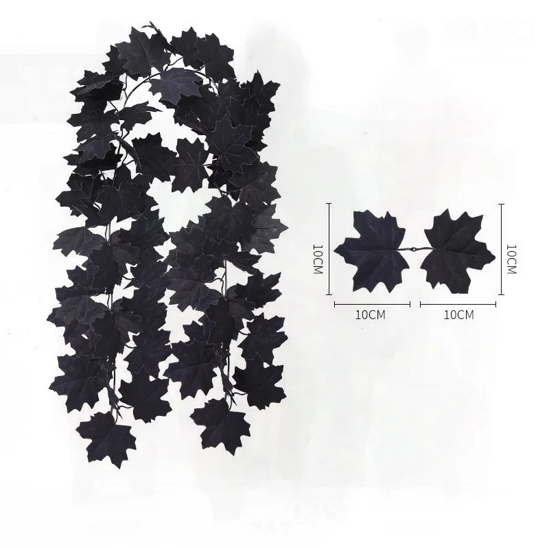 

Имитация кленового листа из ротанга, настенные украшения для Рождества, Хэллоуина, дома, отеля, искусственные растения, реквизит для украшения