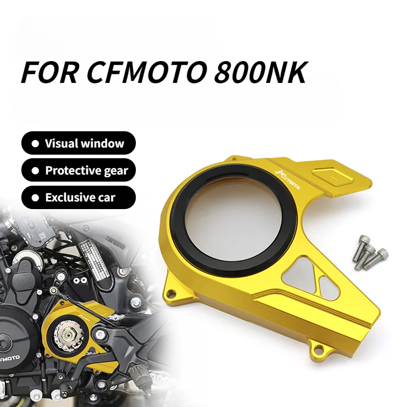 

FOR CFMOTO 800NK 800 NK Transparent Clutch Cover Motorcycle Engine Protector Guard Front Chain Cover Cap