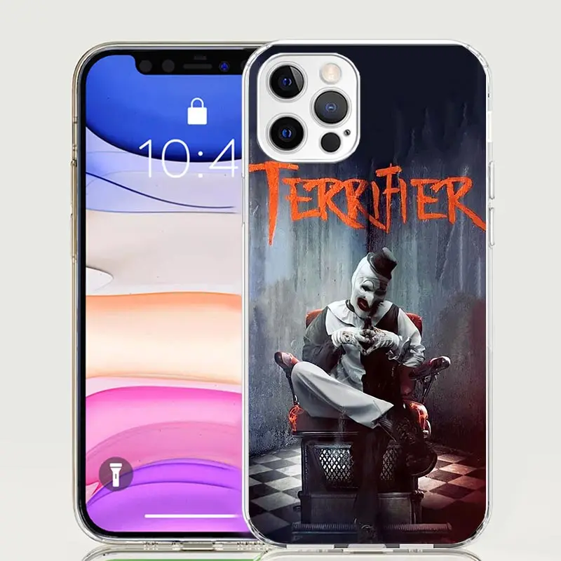 Horror Movie Terrifier Phone Case For Apple Iphone 11 12 13 Mini 14 15 16 Pro Max 7 Plus X XS XR SE Art Customized Coque Capa