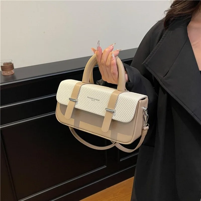 

Minimalist Luxury Leather Crossbody Bag For Women Unique Vintage Designer Tote Large Capacity Stylish Commuter Diaper Bag