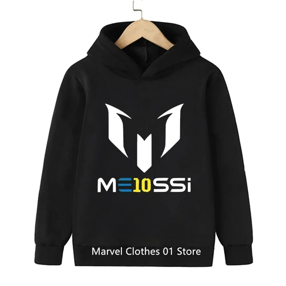 

Cartoon Messi No. 10 Children's Spring and Autumn Kids Long Sleeve Hoodie Sportswear Baby 3-14 Years Old Boys Football Suit