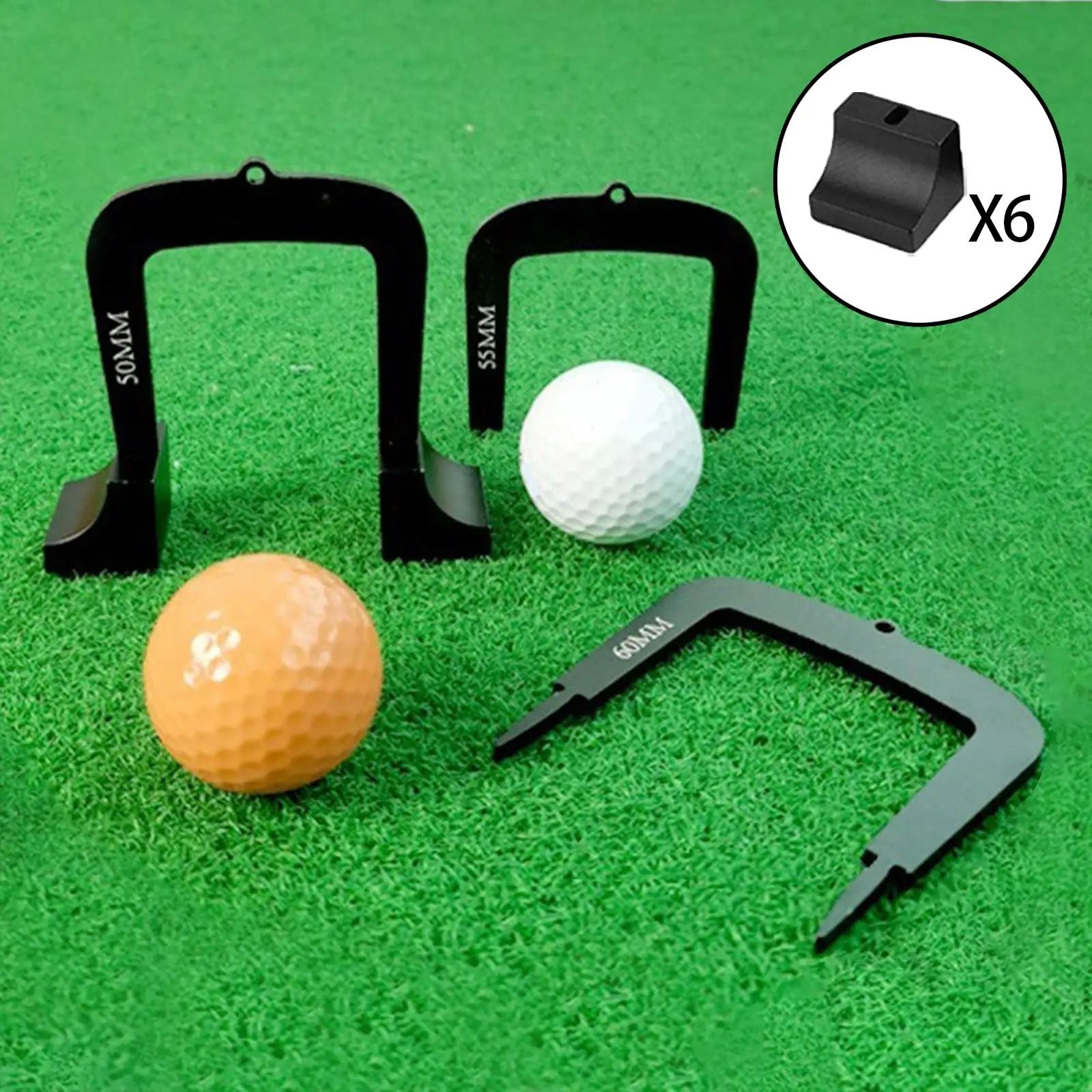 3 adet Golf vuruş Gates Metal Golf eğitim yardımları Golf atıcı uygulama başlayanlar Putt eğitmen salıncak farklı büyüklükte atıcı kapıları