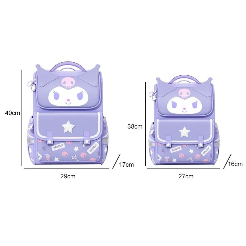 Sanrioed  Anime Kuromi Melody Cinnamoroll Hello Kitty Large Capacity Backpack Cute Schoolbag Cartoon Student Shoulder Bag Gift