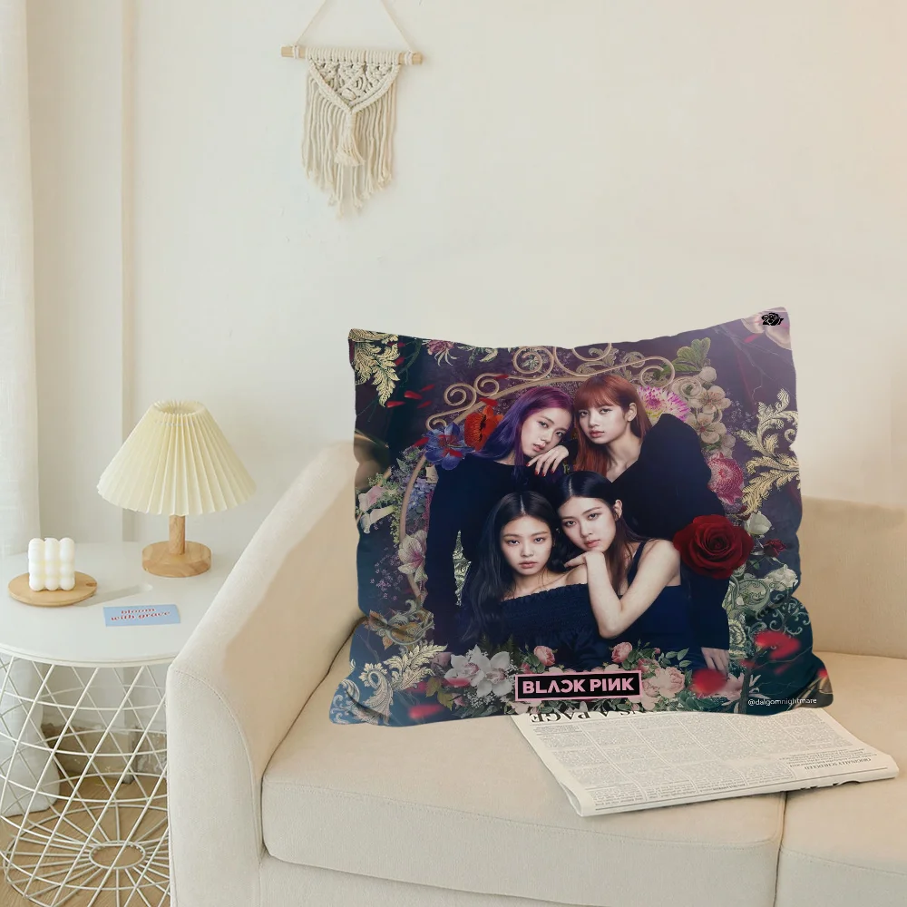 Bed Pillow Cover Pillowcase Cushion Cover BLACKPINKS Decorative Sofa Cushions Covers for Living Room Pillowcases 40x40 Hyunjin