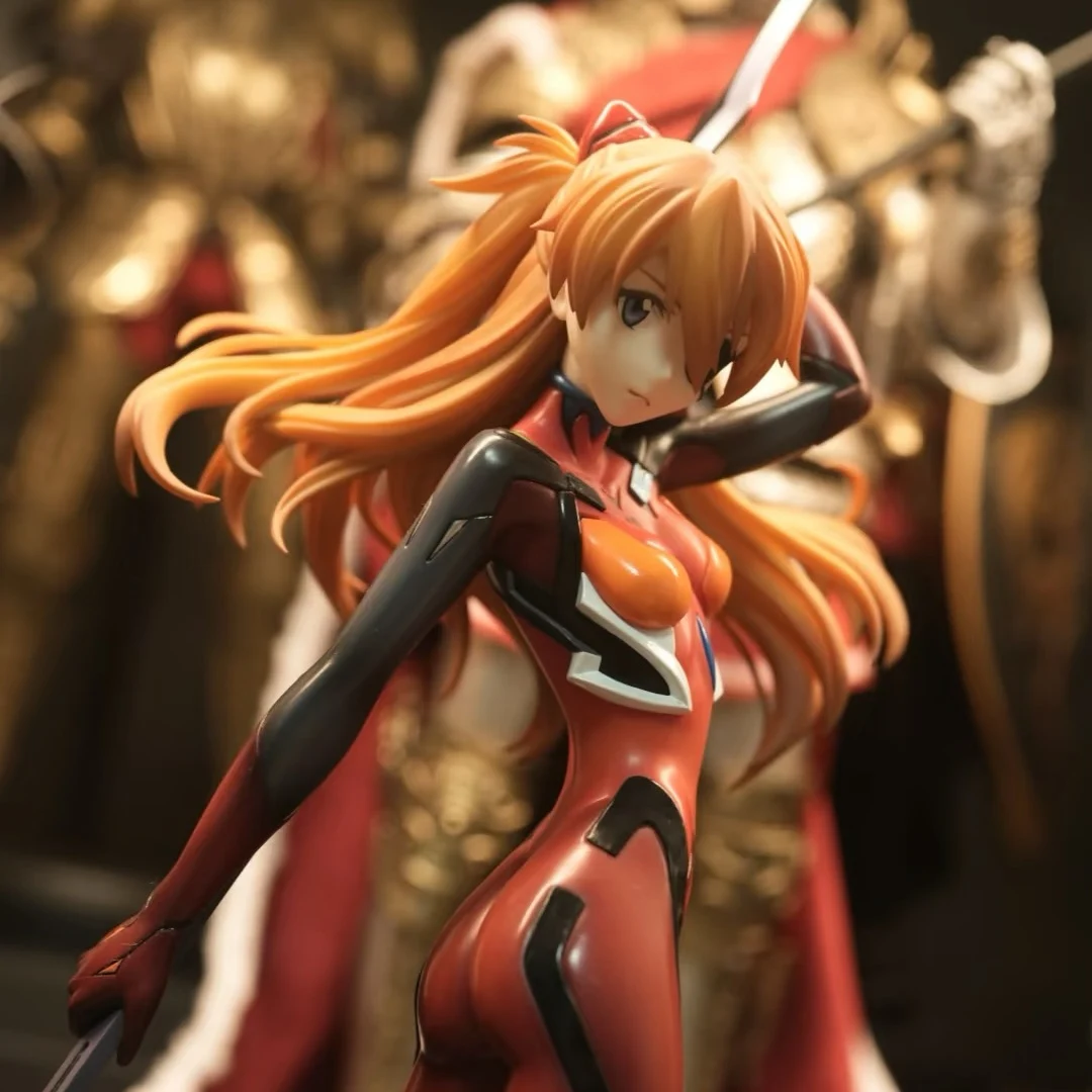 بدلة معركة حمراء على شكل شخصية أنيمي إيفانجيليون إيفا زخرفة مصورة من القرن الجديد لعبة شخصيات الحركة القابلة للجمع هدية