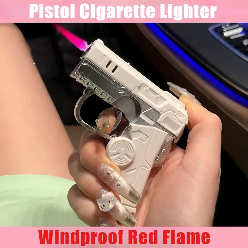 

Gyro Folding Windproof Red Flame Lighter Rotatable Decompression Men's Cigarette Lighters&Smoking Accessories Desert Eagle/Glock