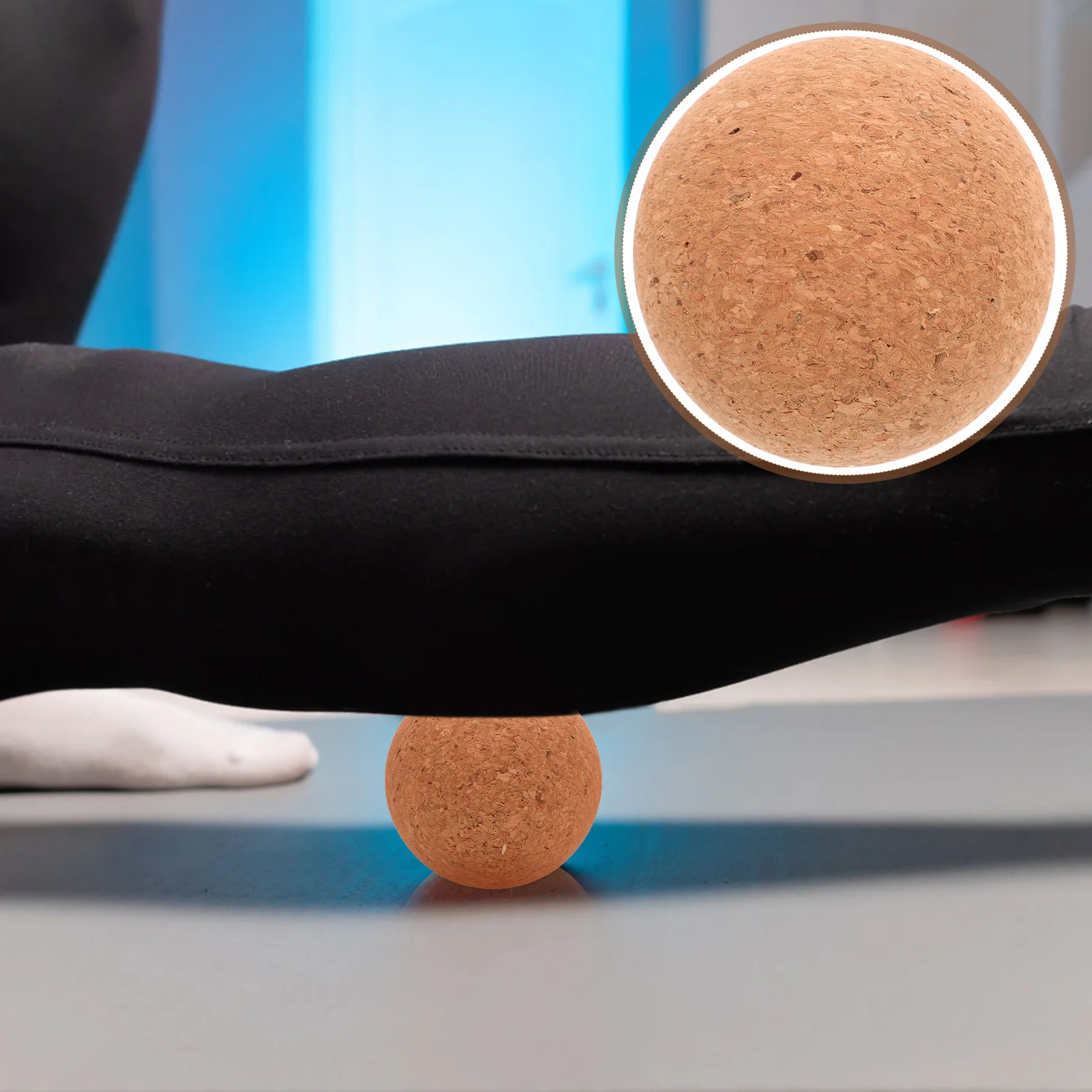 

Пробковые массажные шарики 4-дюймовый роликовый шарик для йоги для облегчения мышц спины, шеи, ног, рук, инструмент для восстановления фитнеса