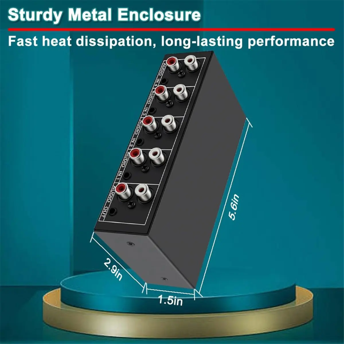 [Great Sell】 3.5mm Aux + L/R Bi-Directional Stereo Audio Switch 4 in 1 Out A/B Analog Audio Switcher