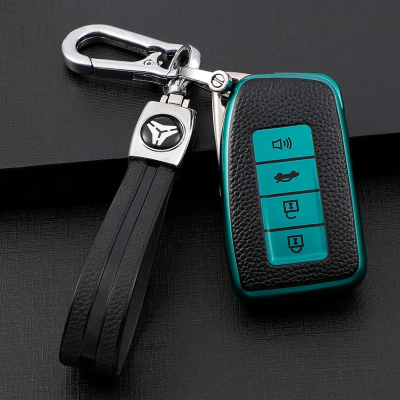 TPU Leather Car Case Cover Bag Shell Fob Holder Keychain for Lexus ES 350 ES 300H NX 200 NX300H RX 350 450H Protector