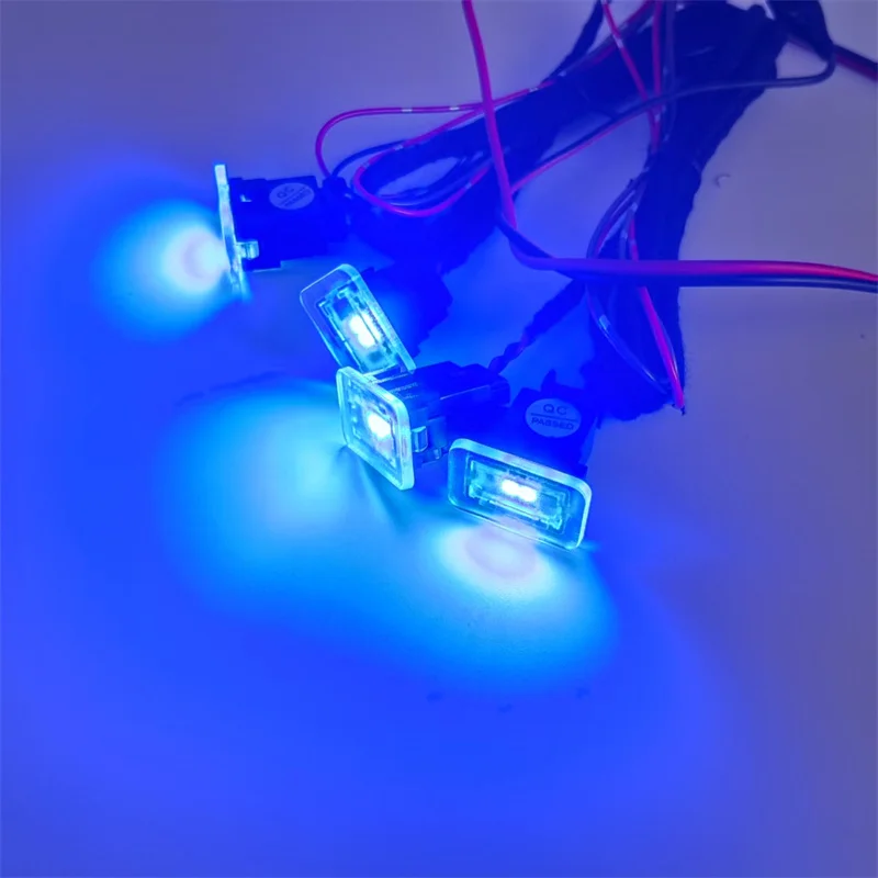 1set Car LED door trim Ambient atmosphere storage box light For Audi A6 C7 A7 front foot Light