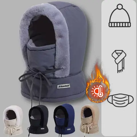 YANGUO Adjustable Thermal Balaclava - Full Face & Neck Coverage Windproof Ski Mask with Cycling Cold Resistant one-piece Hat
