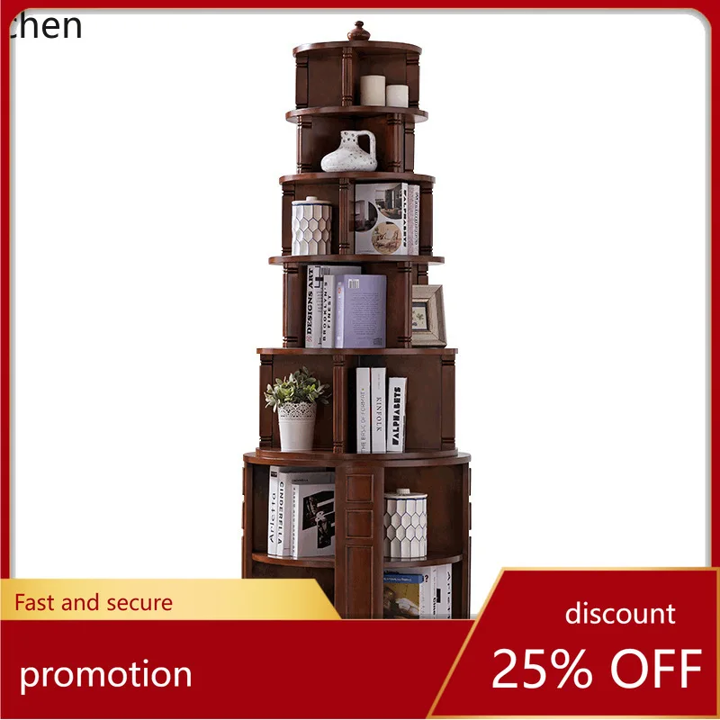 

Вращающаяся книжная полка из массива дерева CZ, небольшой напольный стеллаж для книг