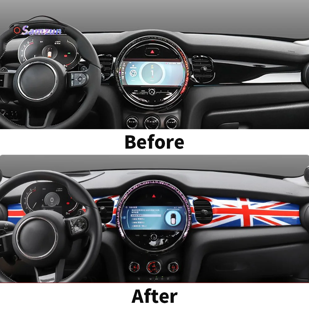 For MINI Cooper F55 F56 F57 2021-2023 Car Dashboard Cover Center Control Console Panel Trim Decoration Modification Accessories