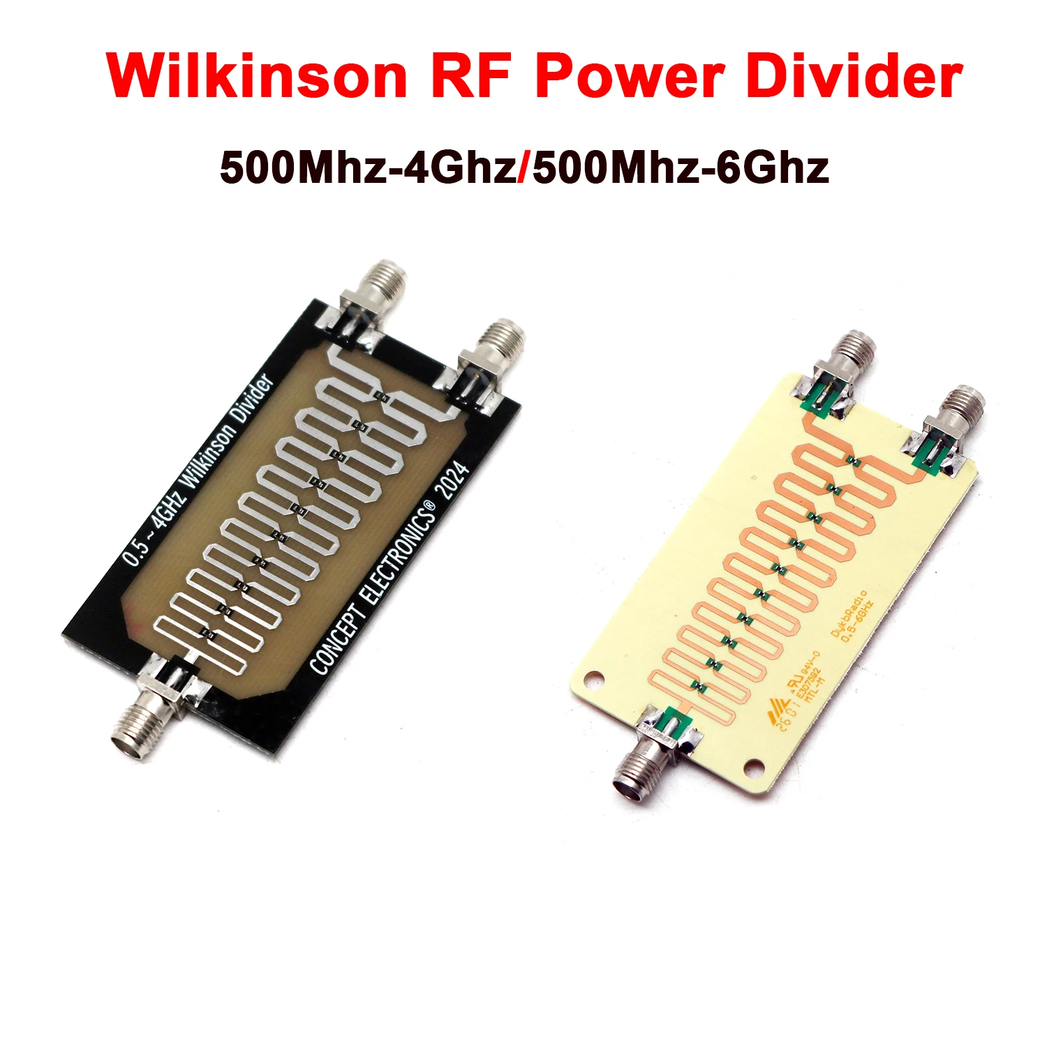 ‌500MHz-4/6GHz Wilkinson Power Divider 2-Way SMA Wideband RF Splitter for 5.8G 5G Base Station Test Satellite Comms Radar Lab