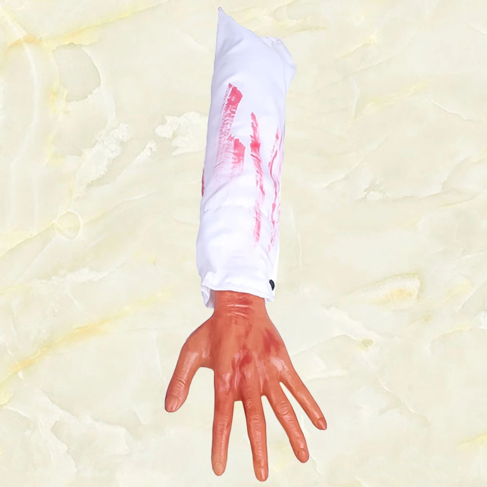 

with Sleeves Fake Hand Props Halloween Table Decoration Severed Arm Bloody Hands