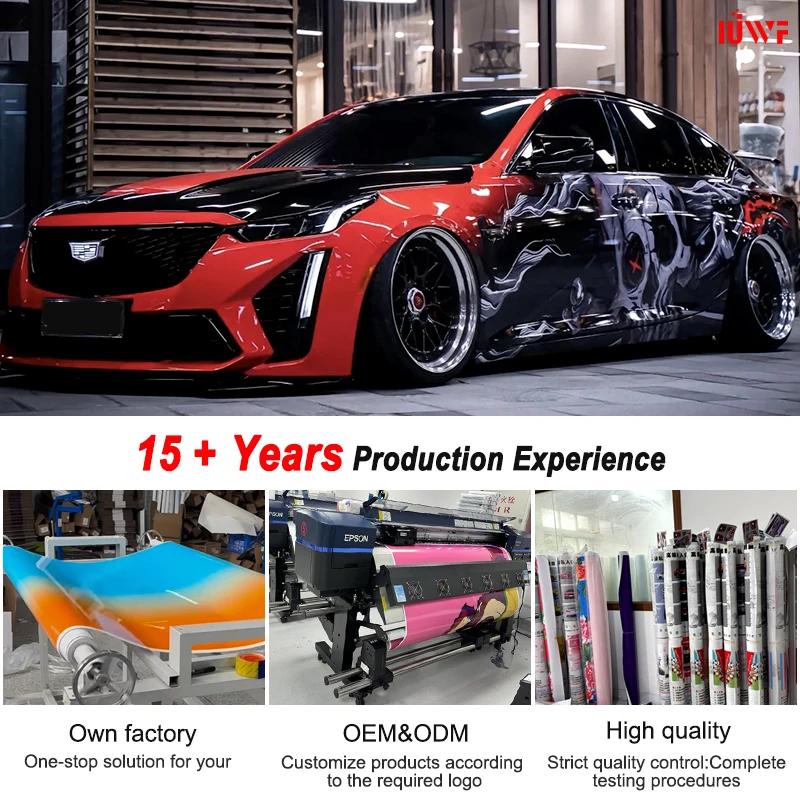 1.52*18 متر تصميم مخصص أسود وردي سوبر لمعان الحرباء بولي كلوريد الفينيل ذاتية اللصق جسم السيارة الفينيل التفاف يلتف السيارة