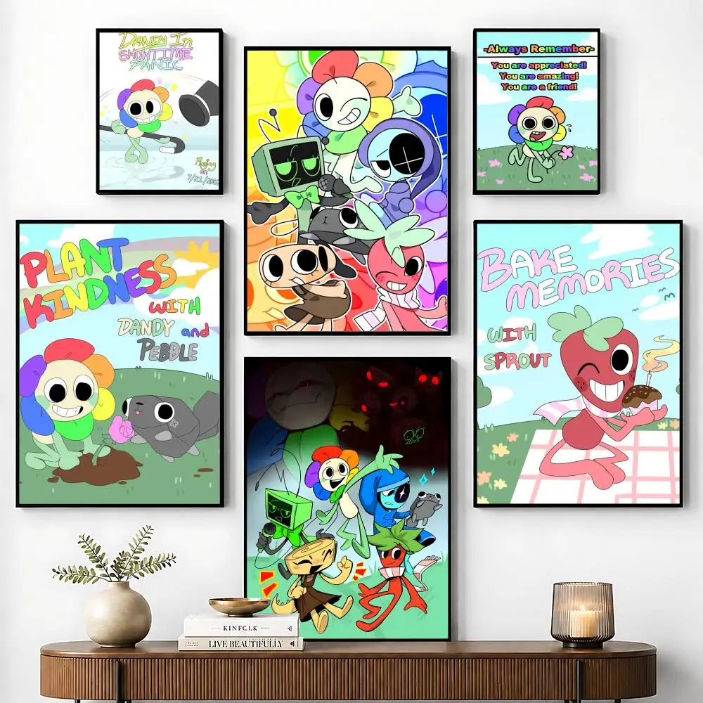 Game D-Dandys World Poster Perfect Sticker Self Adhesive for Office Home Theater Wall Art Decor Fancy Gift