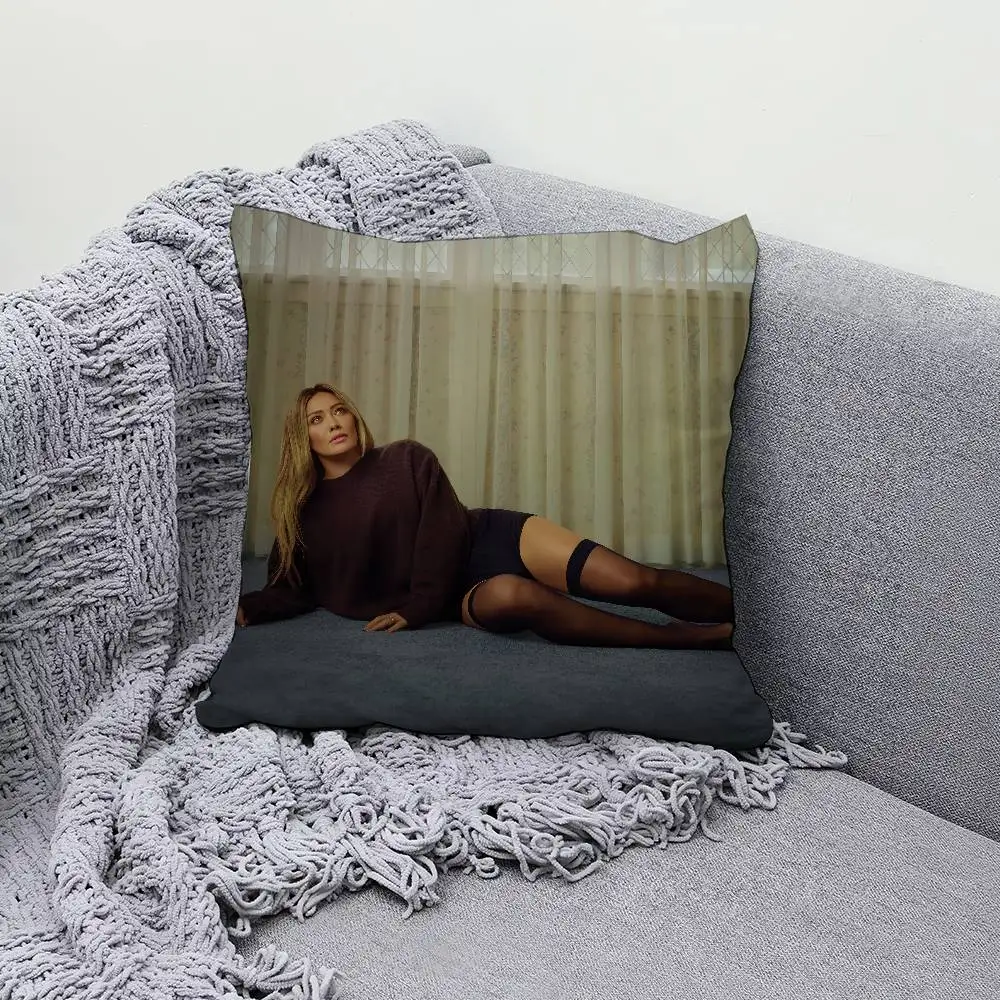 H-Hilary Luck Or Something D-Duff 30x30cm 45x45cm Pillow Case Decor Protective Covers Comfortable Soft For Sofa Living Room Home