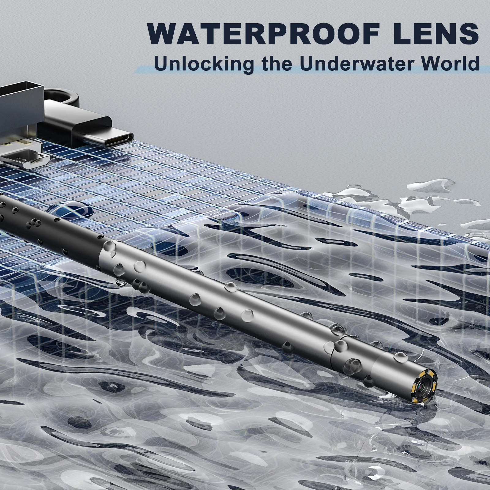 ENWOR Ultra Thin Android Endoscope Camera IP67 Waterproof 720P HD Micro USB Type-c 3in1 Rigid Cable Industrial Endoscope 3.9mm