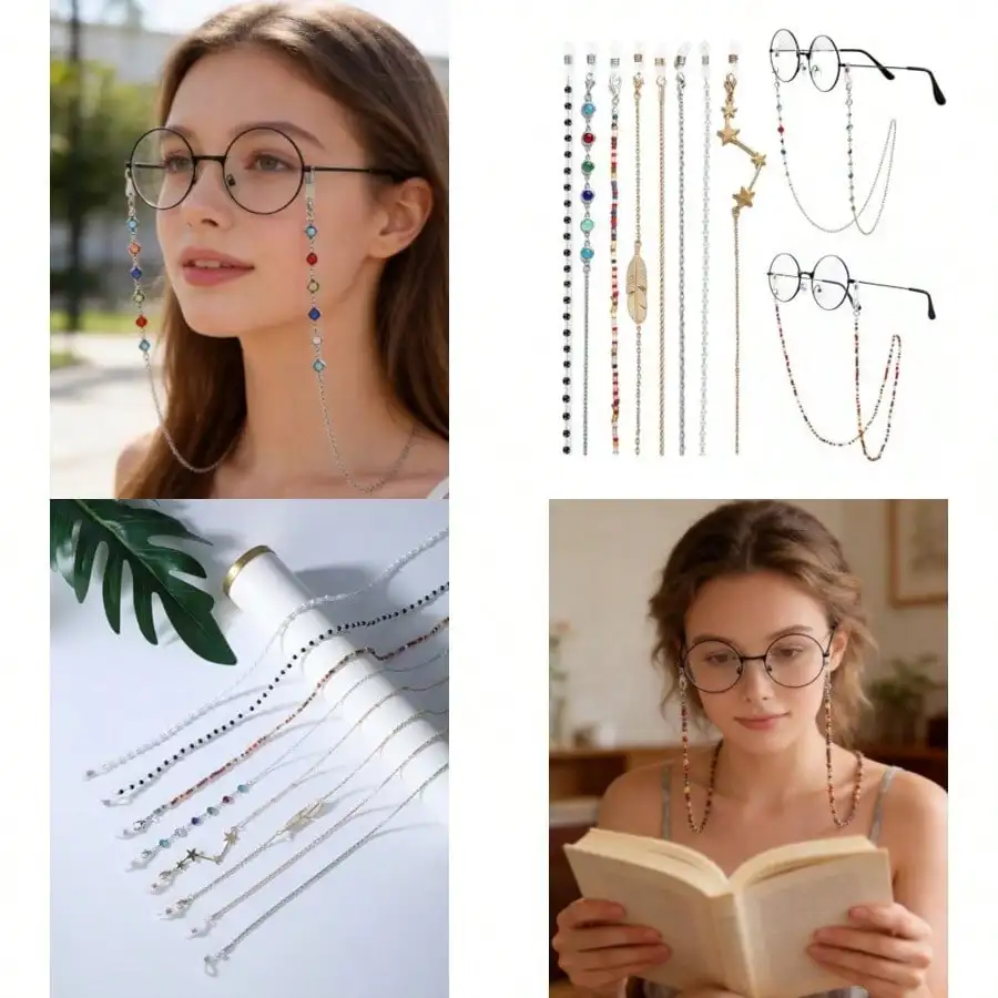 

Stylish Glasses Chain for Women, Around-The-Neck Glasses Charm Holder, Mask Lanyard, Sunglasses Strap, Lanyard for Gifting to Friends