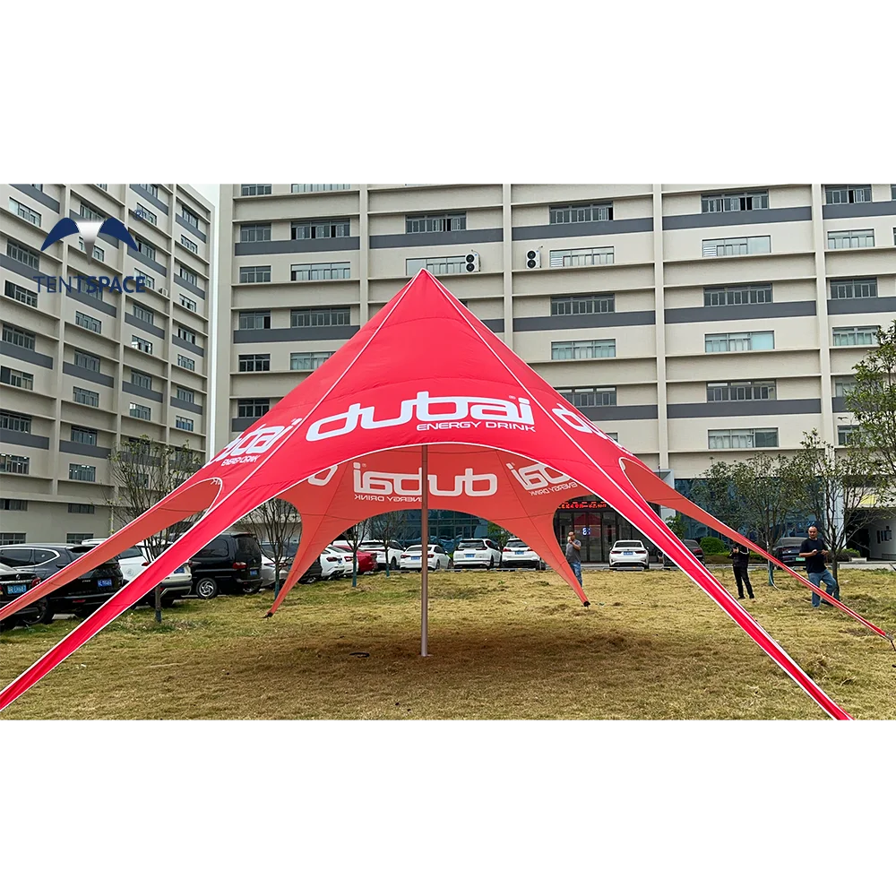High Quality Large Outdoor Event Exhibition Trade Show Tent Star Shade Design With Oxford Cloth Material For Indoor Applications