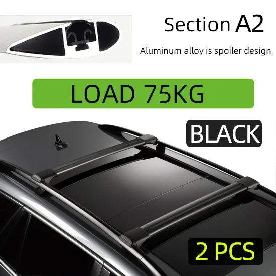 2Pcs Roof bars For Citroen C3 AIRCROSS 2017 18 2019 2020 2021 Aluminum Alloy Side Bars Cross Rails Roof Rack Luggage CUV SUV LED