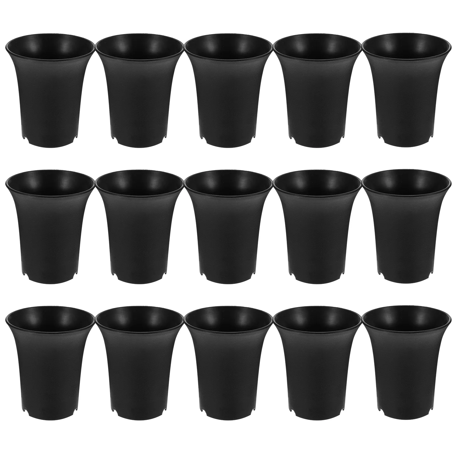 

15 Pcs Flowerpot Seedling Trays Garden Pots Taper Planter High Tube Plastic Waist