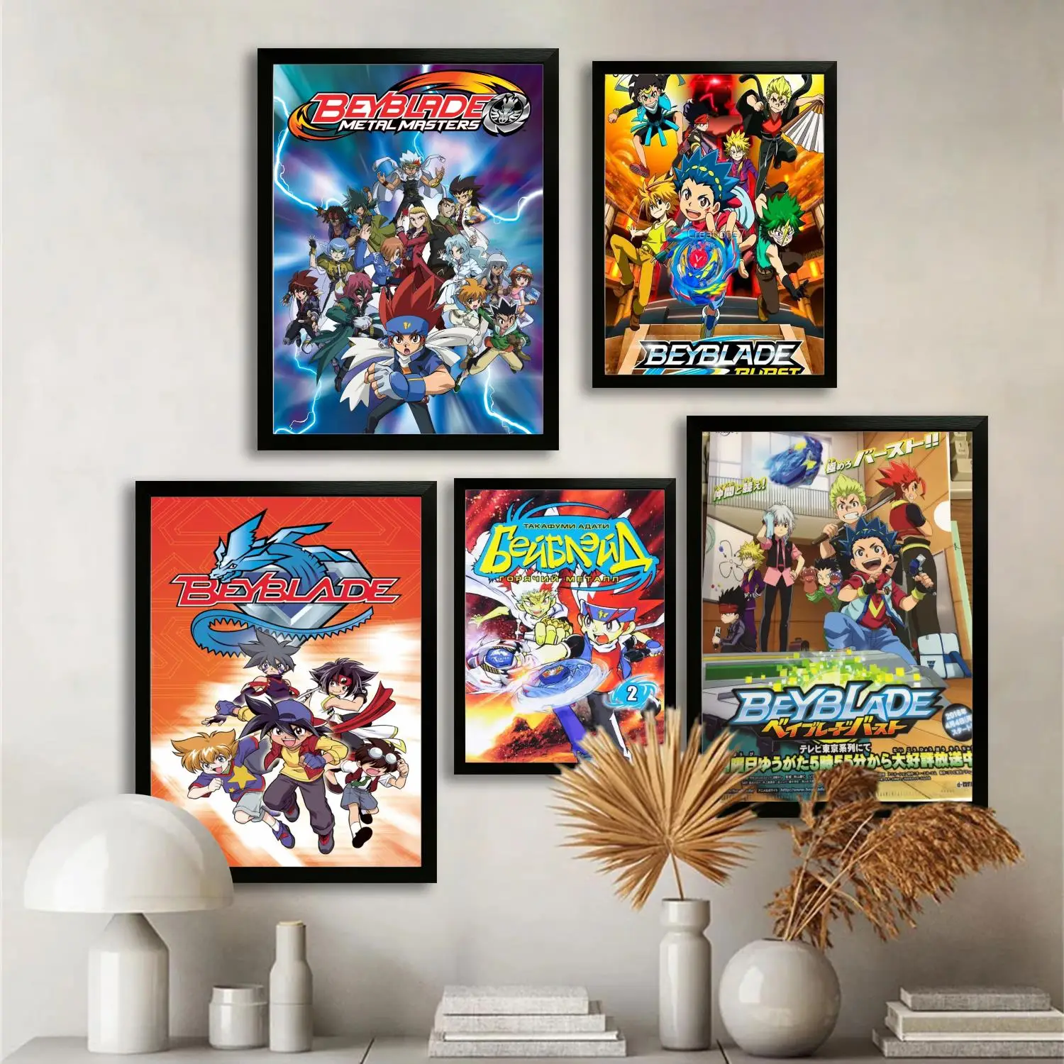 Beyblade Metal Fusion Canvas Art Poster and Wall Art Picture Print, Modern Family Bedroom Decor Posters,Decorative painting