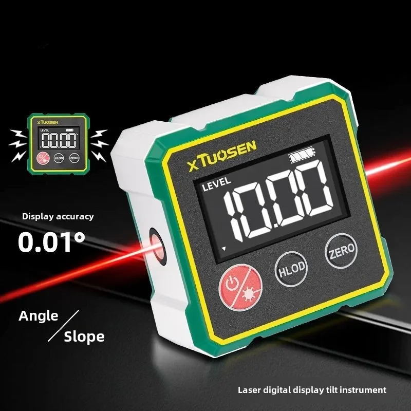 Stable High Precision Digital Inclinometer Box Electronic Level Tool Laser Ruler Dual Axis Angle Measuring Instrument 007tool22