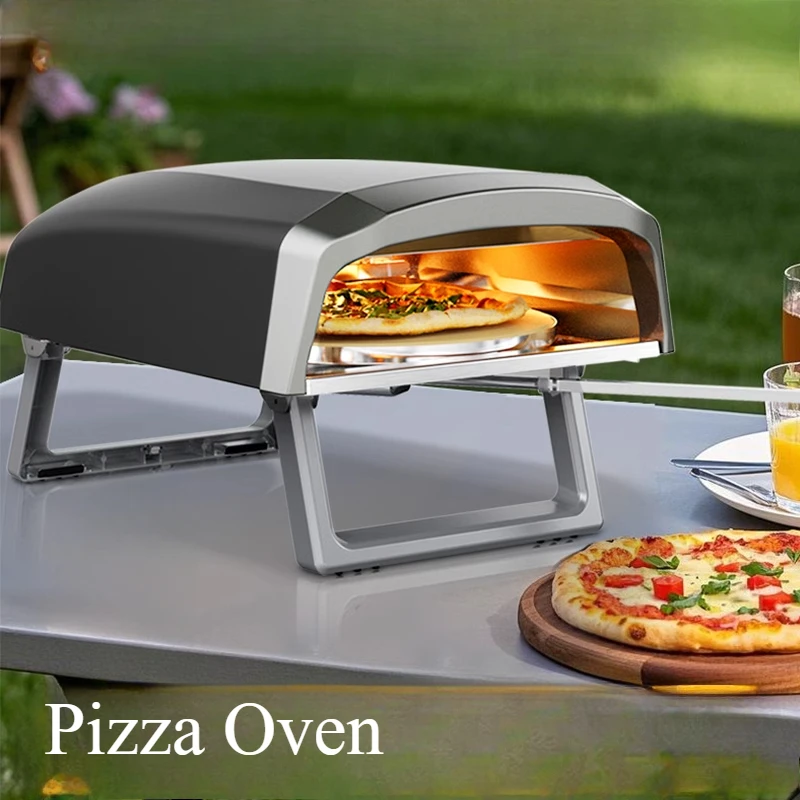 

Pizza Grill, Barbecue Stove, Portable Gas BBQ Stove for Home, Outdoor, Rotating PIZZA Stove