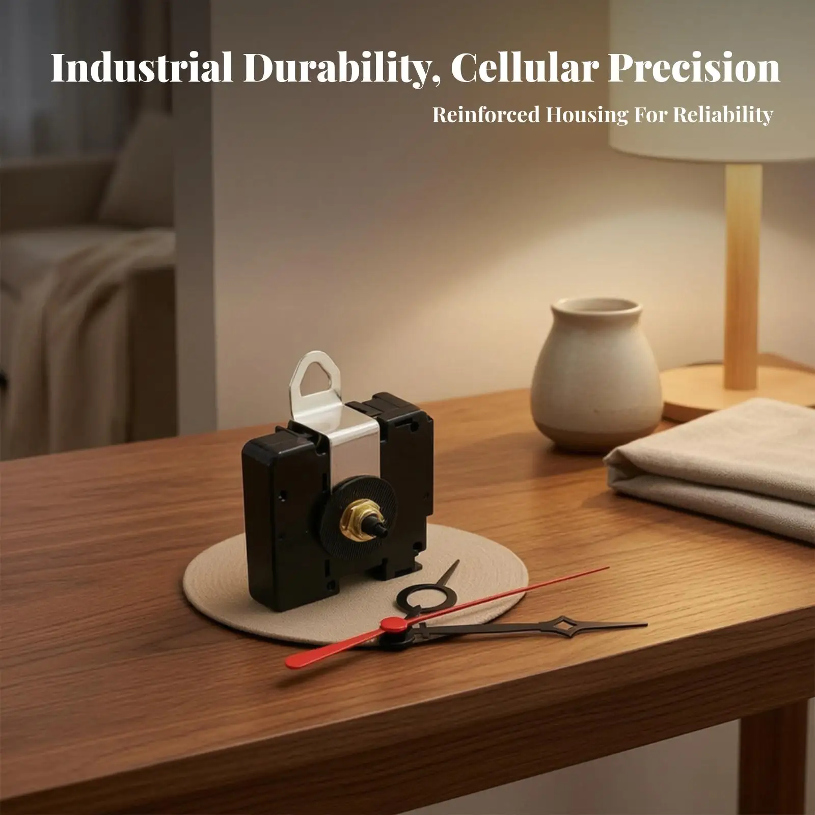 Self Setting Metal Clock Movement for Wall Clock Restoration with 48mm Hour Hand Included