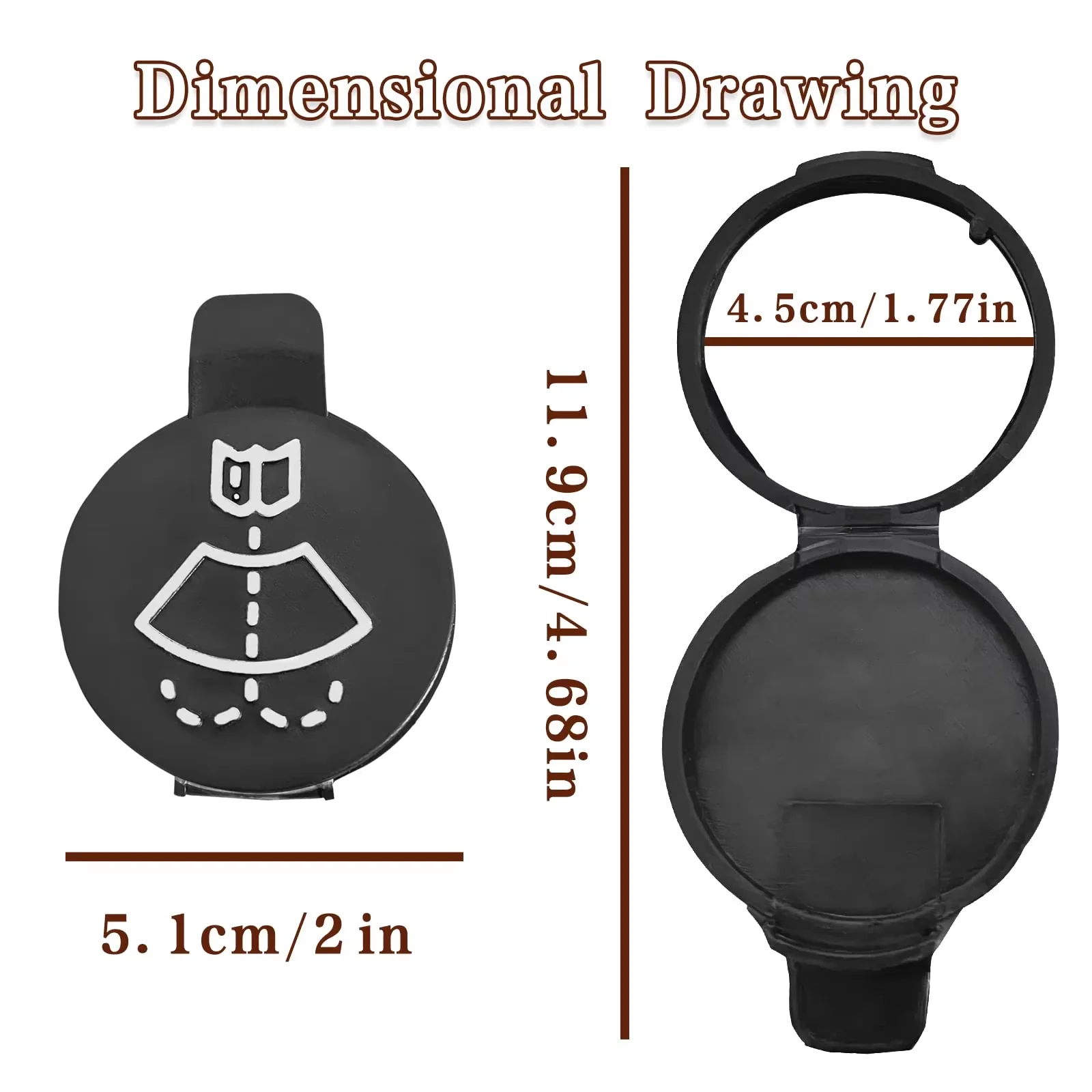 2PCS Windshield Wiper Washer Fluid Reservoir Cap Tank Bottle Cap OEM 13227300 12767700 19172571 12788573 4563292