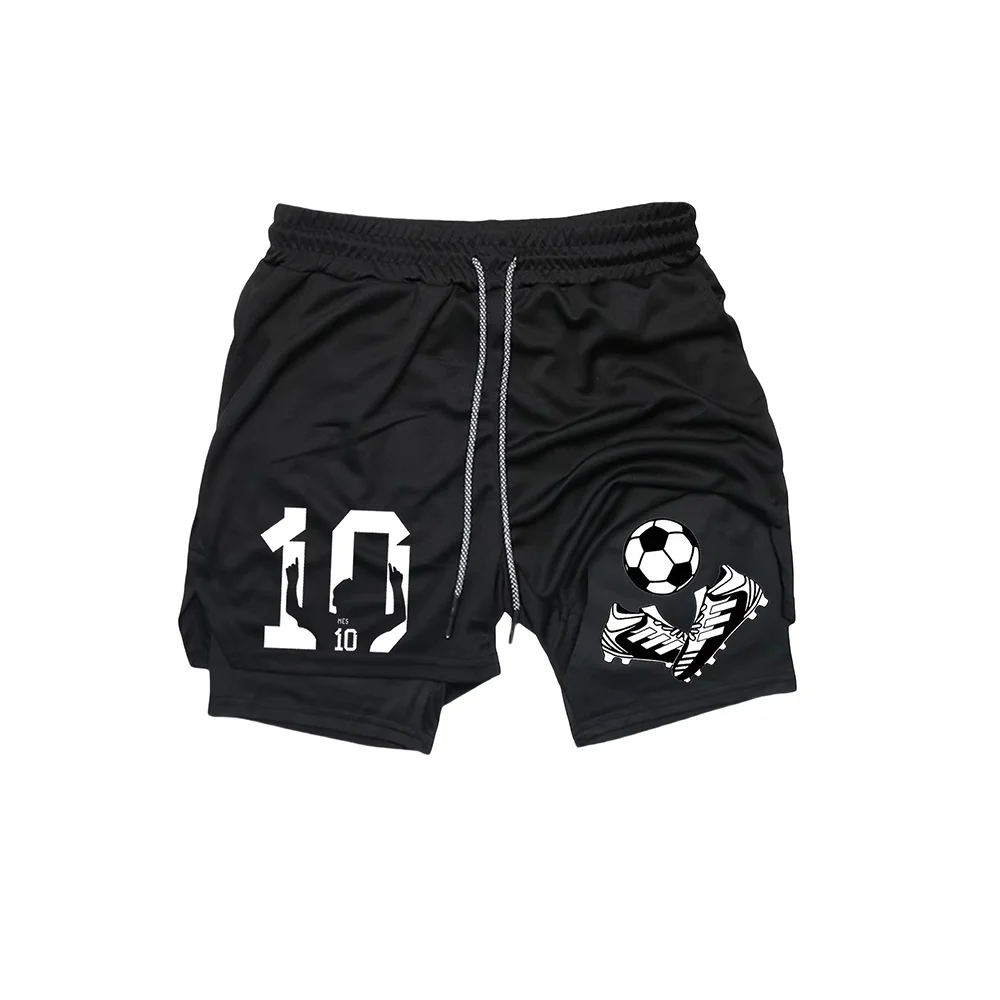 شورت رجالي اثنين في واحد؛ شورت رياضي من طبقتين؛ شورت للتدريب على صالة الألعاب الرياضية والجري لملابس الرجال. #1