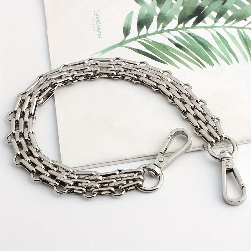 30-60-100-120cm 16mm polished silver purse metal chain handbag strap replacement shoulder chain DIY crossbody bag chain