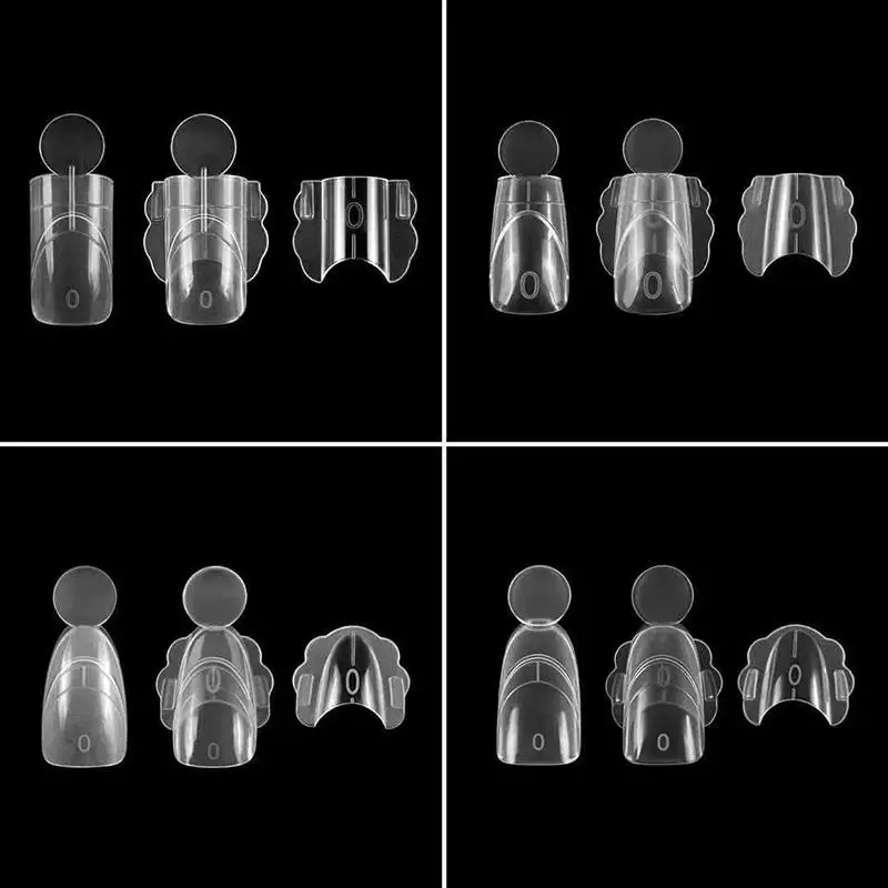 

280pcs Double Ended Nail Dual Forms Reusable Square Coffin Extension Molds Gel Builder Tips Professional Salon Nail Art