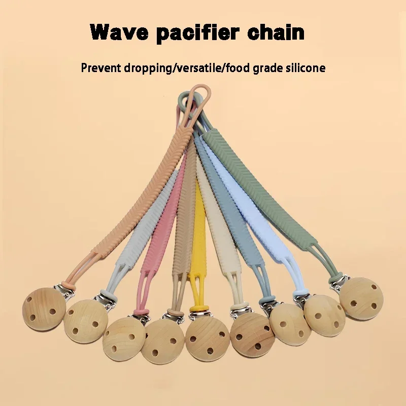 1/9PCS Baby Pacifier Teether Anti Drop Chain Rope Food Grade Silicone One Pacifier Chain Pendant image 6