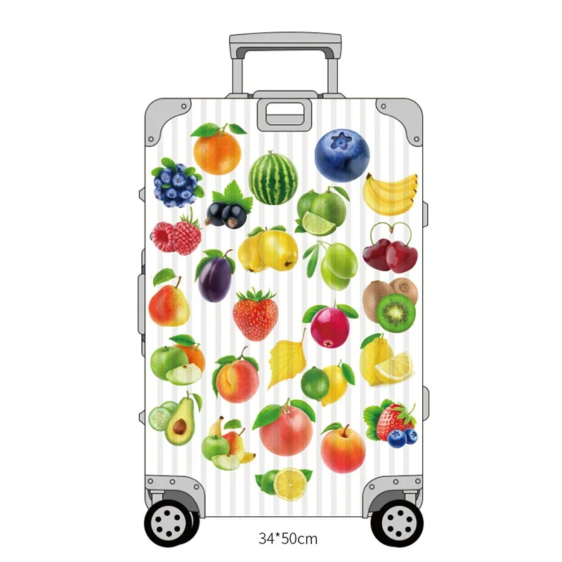 Simulation Cartoon Fresh Fruits Vegetables Stickers Luggage Compartment Stickers For Kitchen Bakery Refrigerator Education Toy