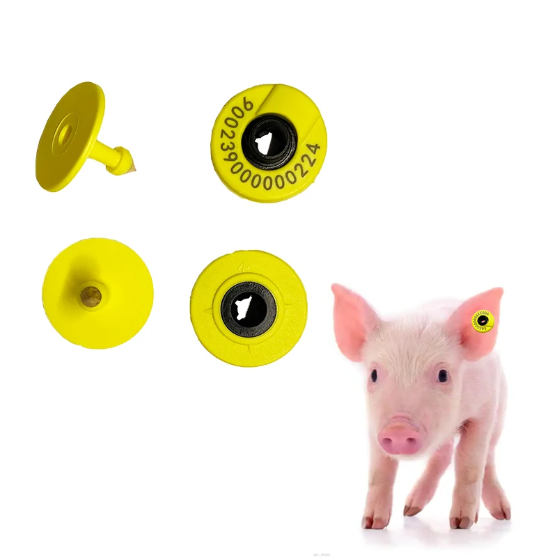 134.2khz HDX ISO11784/5 RFID pig round button EID ear tag ID number TPU cattle animal ear tag for farm livestock identification view 4