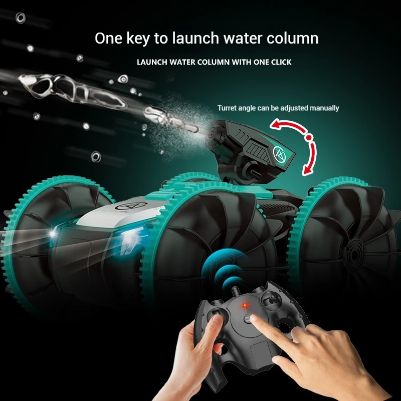 New Water-Land Amphibious With Gesture Sensing Remote Control Car Can Play Water Off-Road Stunt Car Boy Electric Car Toy