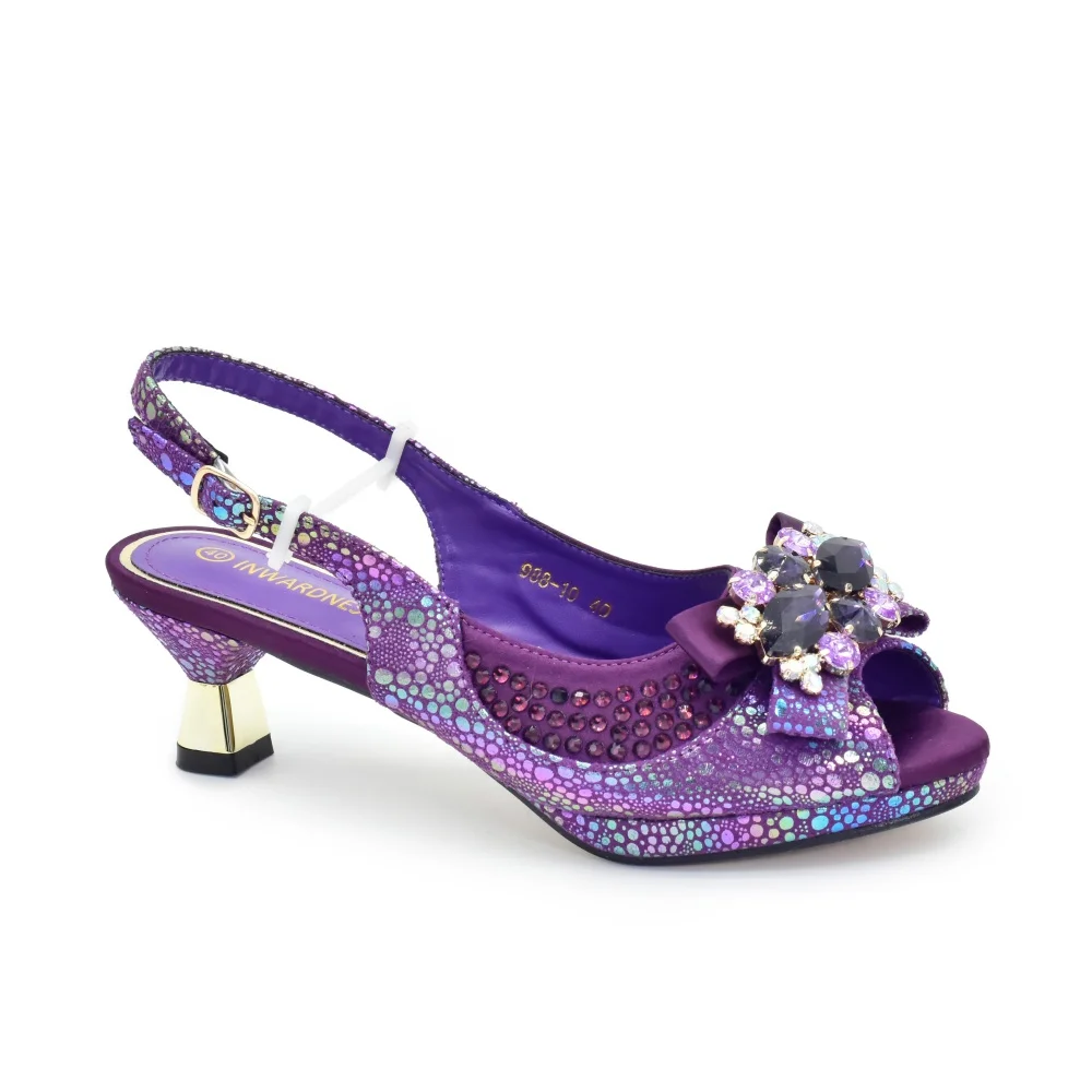New Fashion Nigerian Banquet Shoes and Bag Set Rhinestone Ladies Matching Shoes and Bag High Heel for Weddings and Parties - Image 5