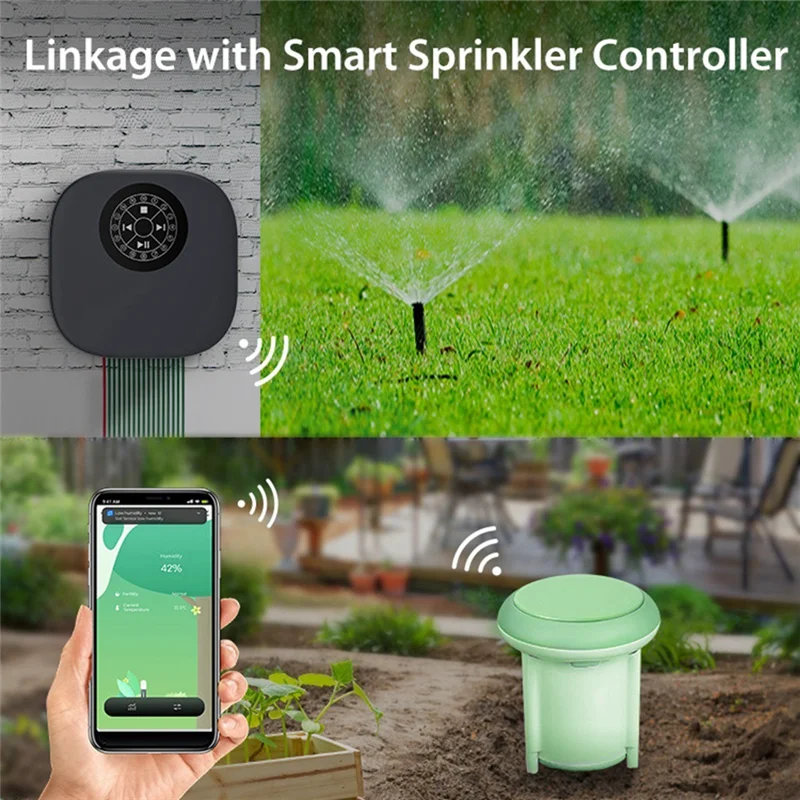 Sensor de solo Y19A Zigbee Graffiti Sensor de solo portátil inteligente Sensor de temperatura e umidade