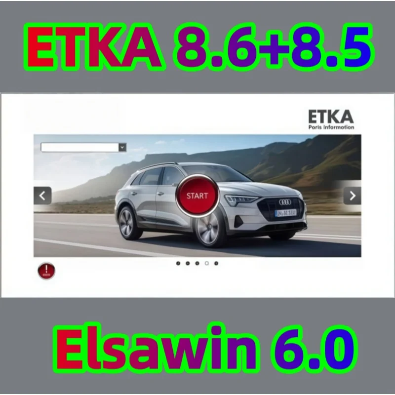 Hot Selling Elsawin 6.0 with ETK 8.6+8.5 Auto Repair Software Electronic Parts Catalogue Elsa win 6.0 ETKA 8.5