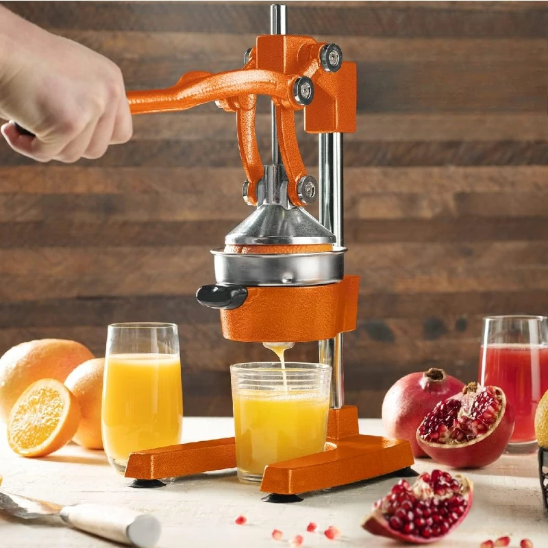 Cast Iron Citrus Juicer | Extra-Large Commercial Grade Manual Hand Press | Heavy Duty Countertop Squeezer for Fresh Orange Juice