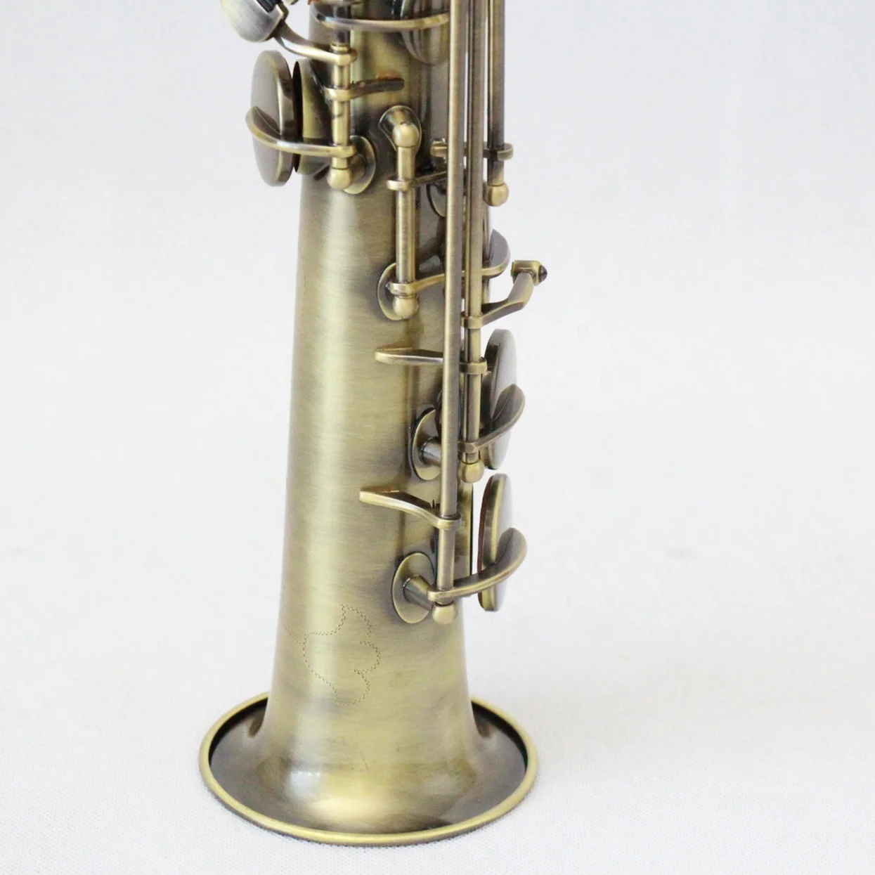 

Vintage Straight Soprano Saxophone BB Flat Brass Instrument For Beginner New Players Quality Woodwind With Case
