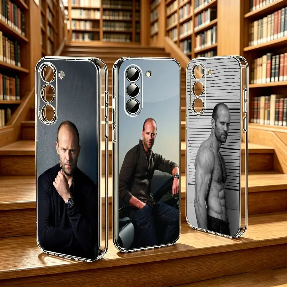 Cool Bald Action Star J-Jason-S- Statham-M  Phone Case for Samsung Galaxy A55 A06 A16 A26 A36 A56 A25 A35 A15 A54 Clear TPU Soft