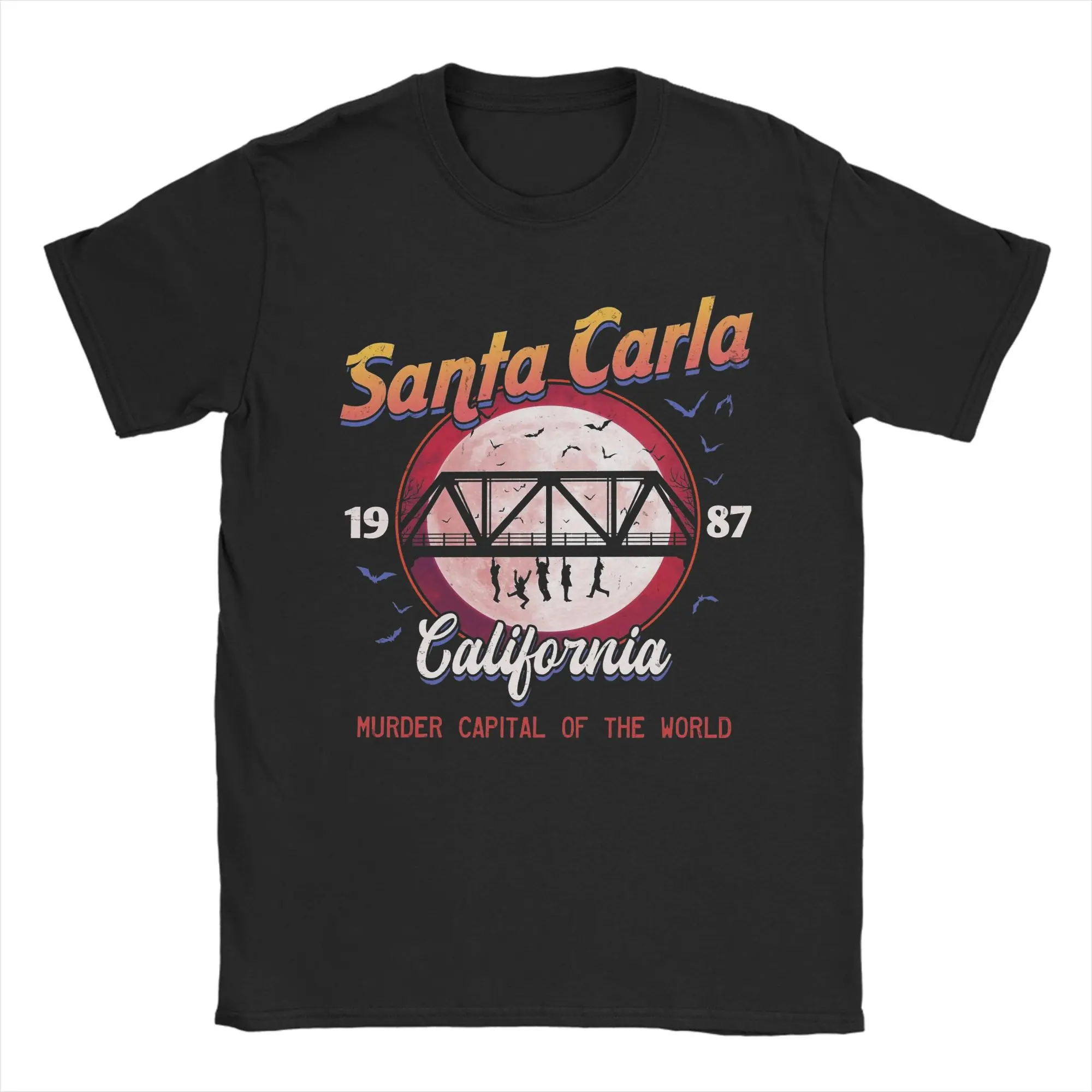 Men Santa Carla Capital T Shirt  Cotton Tops Unique Short Sleeve O Neck Tees 4XL 5XL 6XL T-Shirt