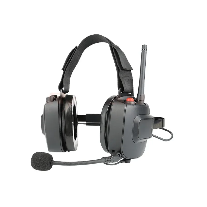 Professional Behind-the-head Radio Headset Heavy Duty Headset with Built-in Two-way Radio