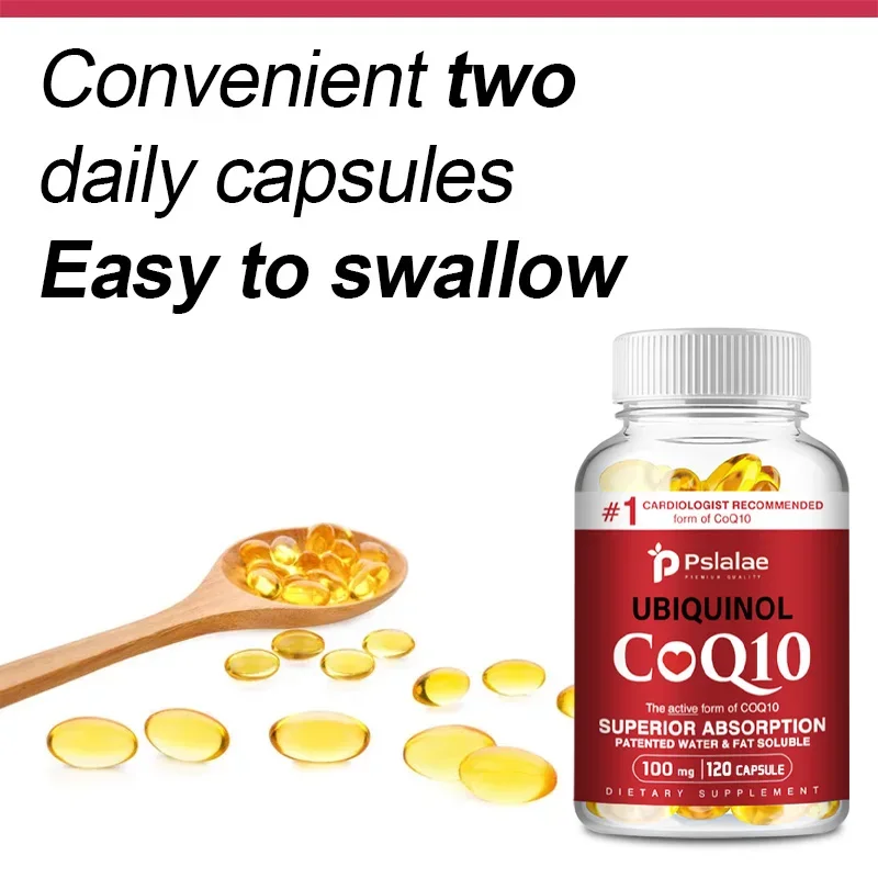 CoQ10 Capsules 100mg - Heart Healthy & Anti-Aging, Cardiovascular & Energy Supplement - Gluten Free, Non-GMO