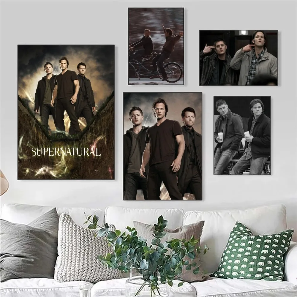 TV Play Series Supernatural Movie Nordic Poster Kraft Club Bar Paper Vintage Poster Wall Art Painting Bedroom Study Stickers