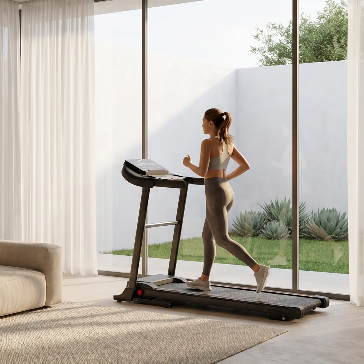 0.8-14.8KM/H Treadmills Automatic Brake Safe 42 cm Running Belt Home Use Electric Treadmills